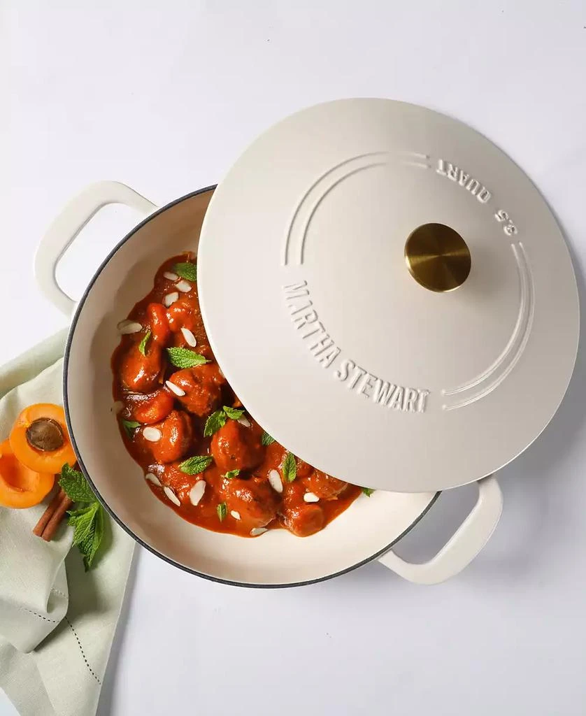 商品Martha Stewart|Braiser Enamel Cast Iron 3.5 Quart Dutch Oven,价格¥447,第4张图片详细描述