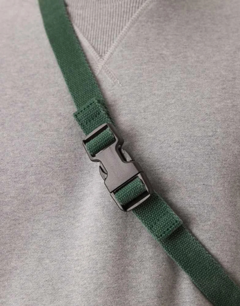 商品Ralph Lauren|Polo Ralph Lauren icon logo canvas bum bag in dark green,价格¥689,第3张图片详细描述