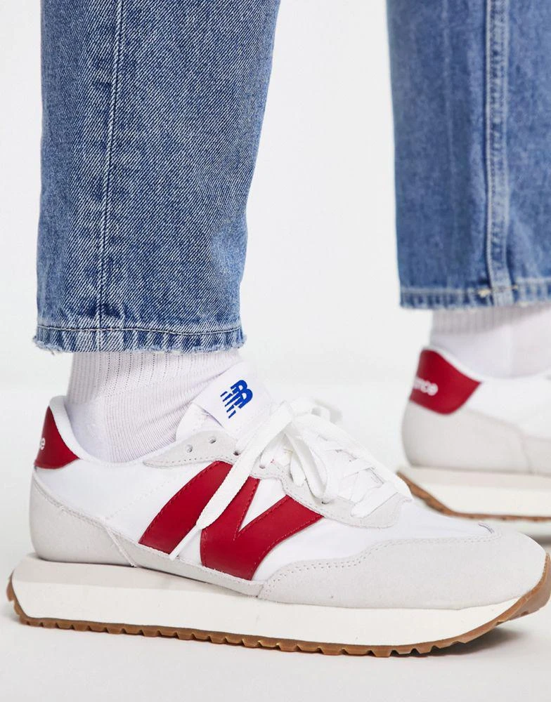 商品New Balance|New Balance 237 trainers in white and red,价格¥878,第3张图片详细描述