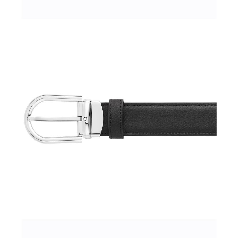 Men's Horseshoe-Buckle Leather Belt商品第4张图片规格展示