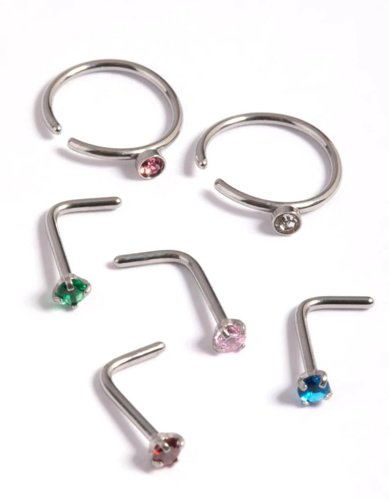 商品Lovisa|Surgical Steel Rainbow Nose Stud Pack,价格¥159,第1张图片