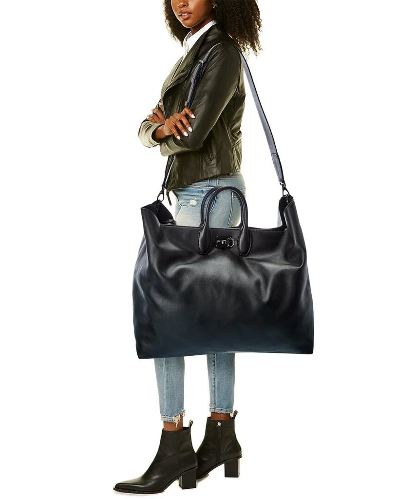 商品Salvatore Ferragamo|Salvatore Ferragamo Studio Leather Tote,价格¥18305,第4张图片详细描述