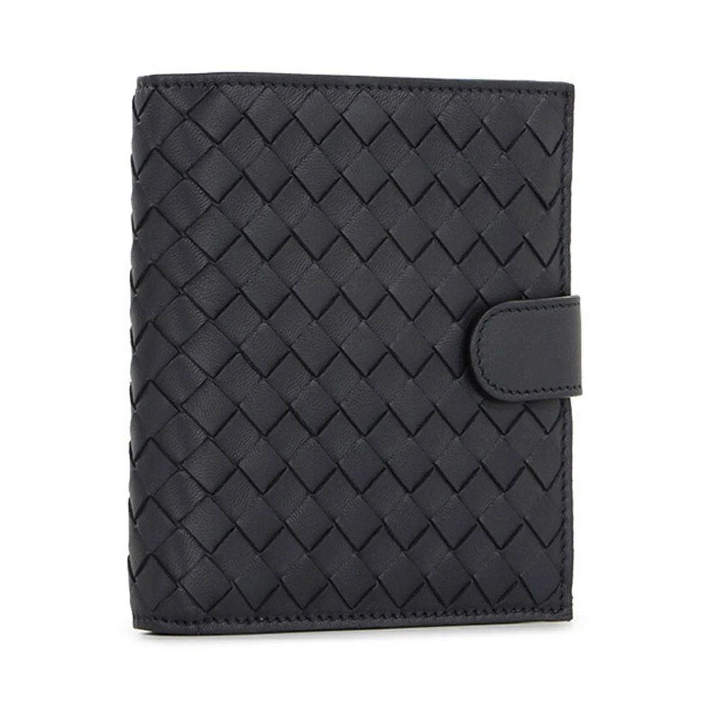 BOTTEGA VENETA 男士黑色编织皮革短款钱包 163240-V001N-4014 商品