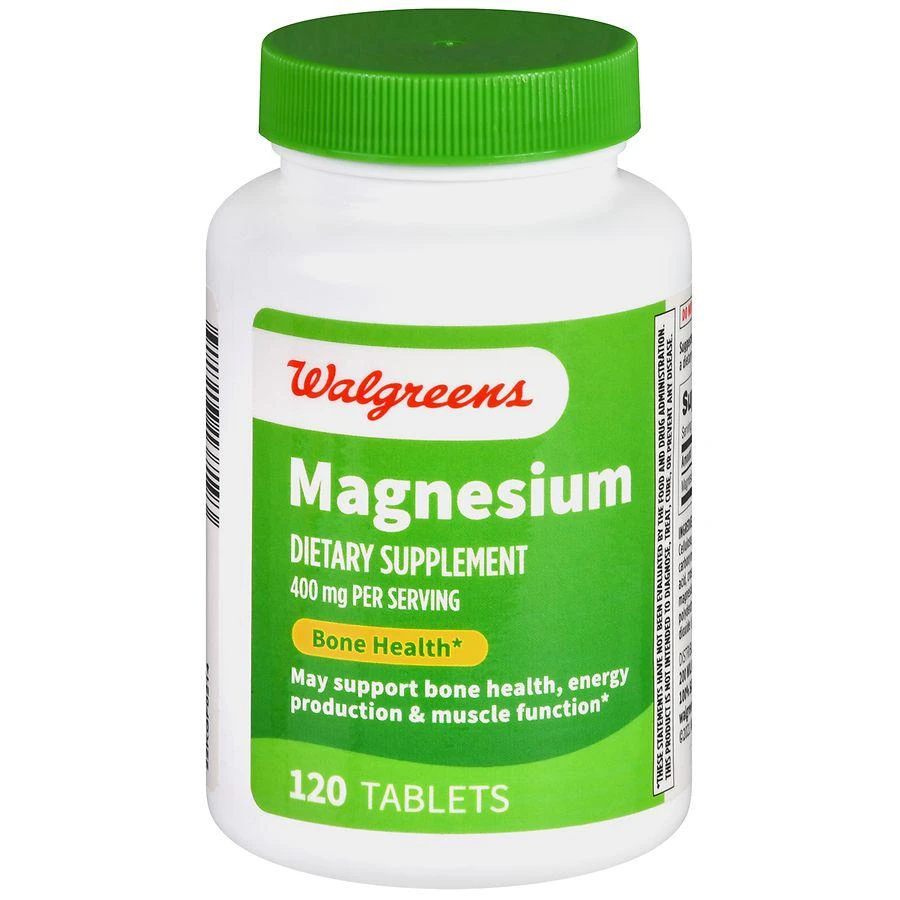 商品Walgreens|Magnesium 400 mg Tablets (120 days),价格¥116,第1张图片