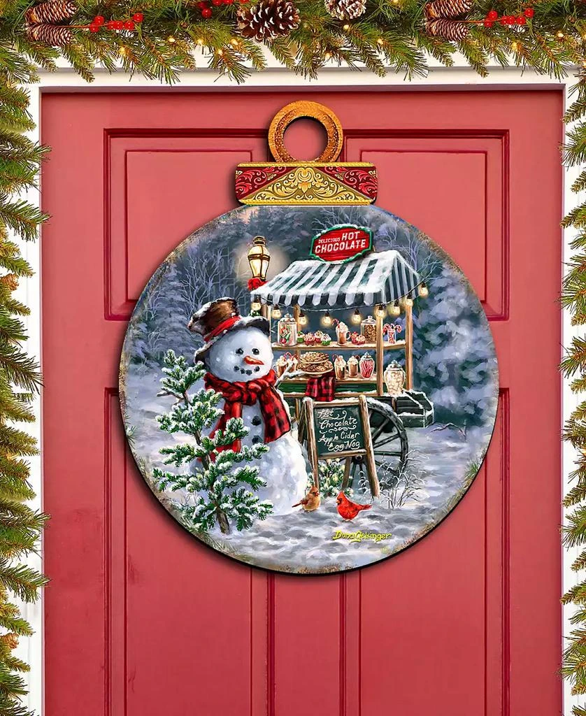 商品Designocracy|Hot Chocolate Stand Christmas Door Decor Wooden Wall Decor D. Gelsinger,价格¥434,第2张图片详细描述