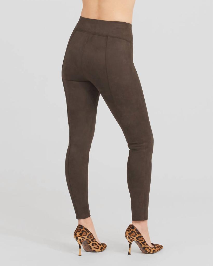 Faux Suede Leggings In Chocolate Brown商品第3张图片规格展示