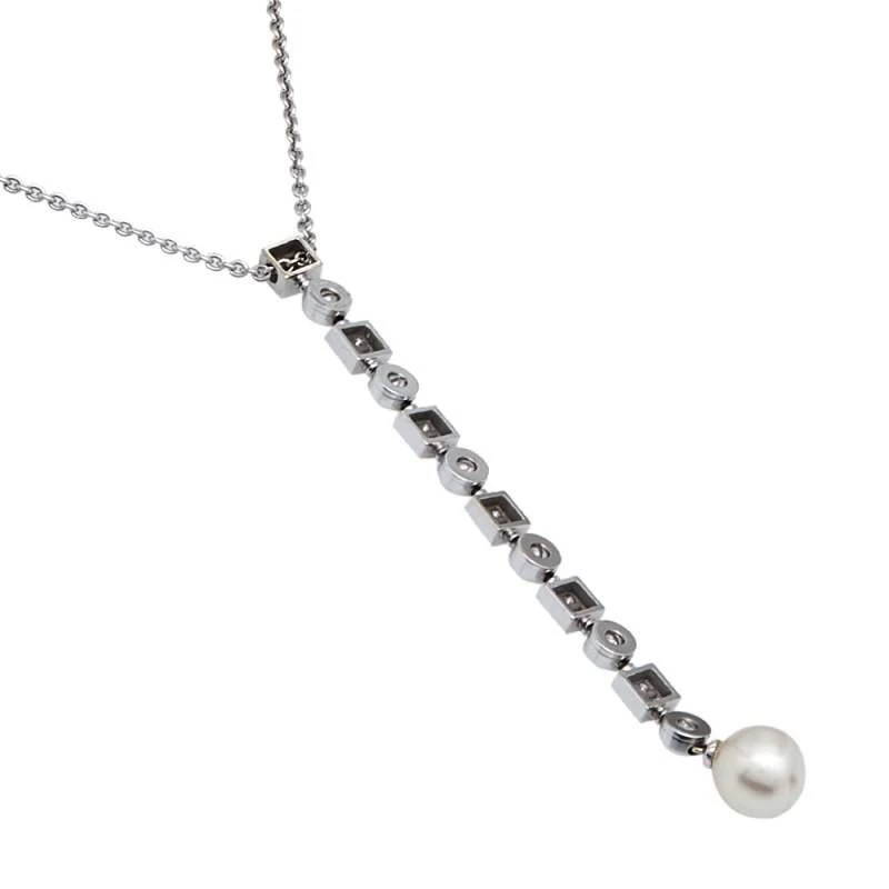商品[二手商品] BVLGARI|Bvlgari Lucea Cultured Pearl Diamond 18k White Gold Pendant Necklace,价格¥12548,第3张图片详细描述