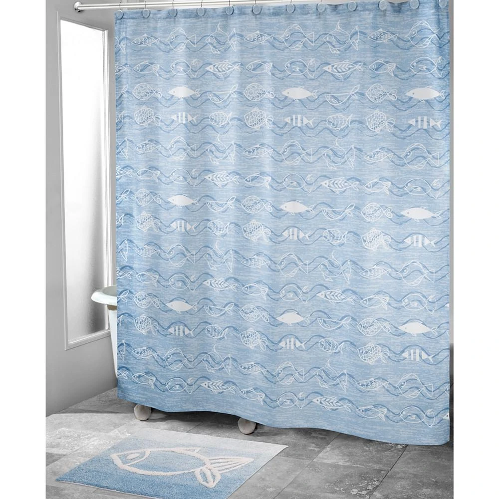 商品Avanti|Fin Bay Silhouette Printed Shower Curtain, 72" x 72",价格¥370,第2张图片详细描述