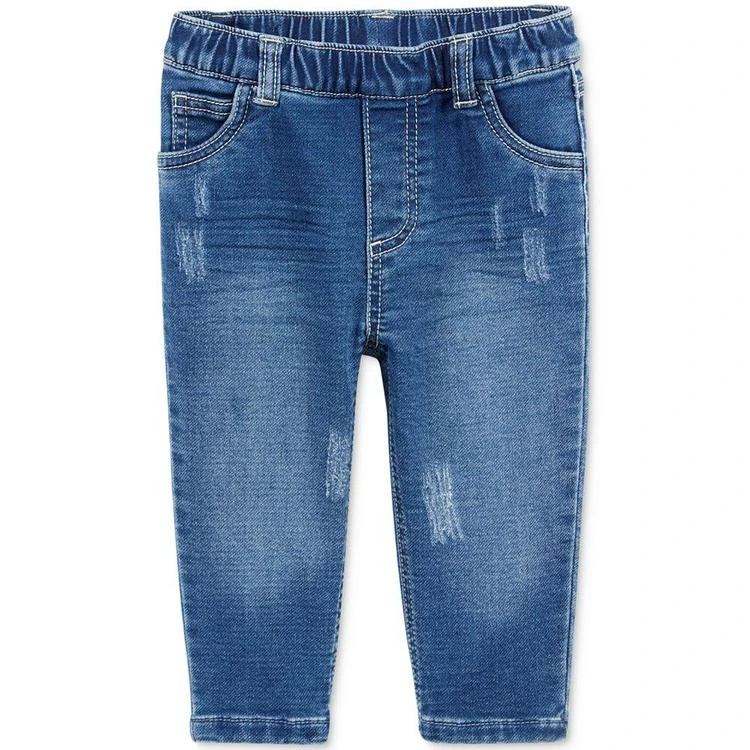 商品First Impressions|Distressed Pull-On Jeans, Baby Boys (0-24 months), Created for Macy's,价格¥73,第1张图片