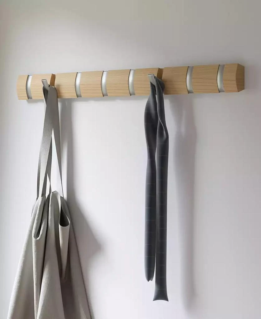 商品Umbra|Flip Wall-Mounted 8-Hook Coat Rack,价格¥377,第5张图片详细描述