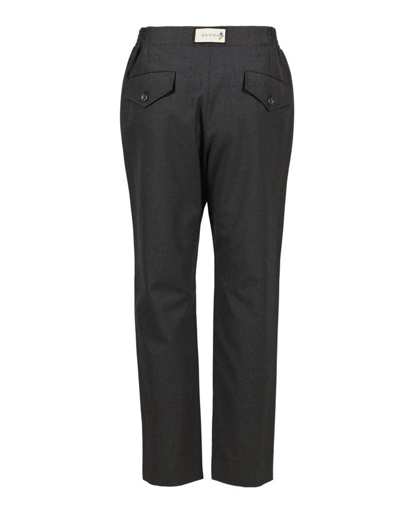 商品Gucci|Label Cotton Poplin Trousers,价格¥1418,第2张图片详细描述