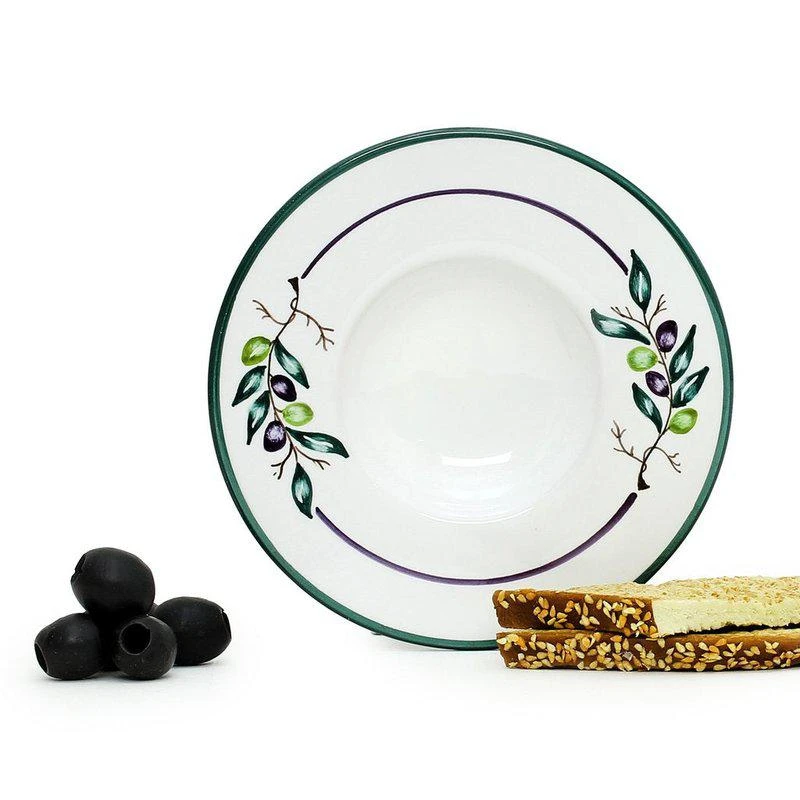 商品Artistica - Deruta of Italy|Oliva: Olive Oil Bottle Dispenser BOTTLE + SAUCER/DIPPING BOWL,价格¥1405,第2张图片详细描述