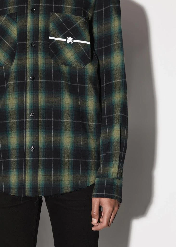 商品AMIRI|AMIRI Green Logo Flannel Shirt,价格¥3393,第5张图片详细描述