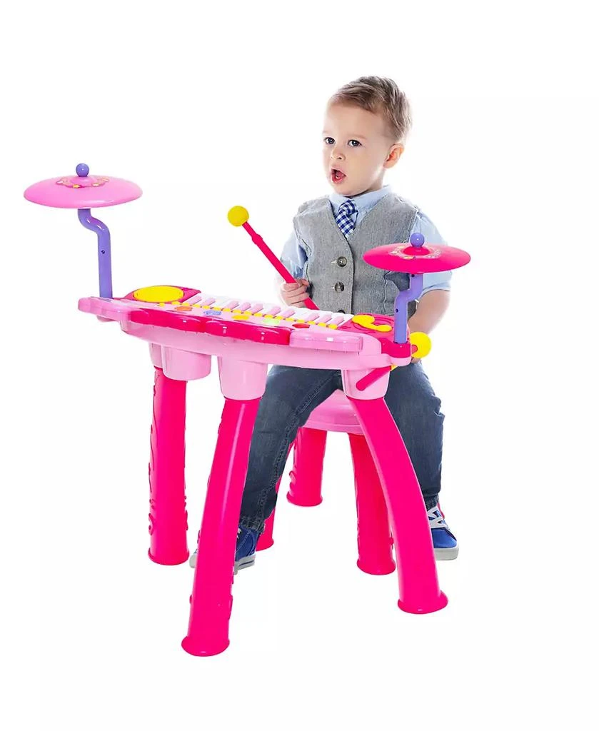 24 Key DJ Piano Keyboard Drum Toy Music Instrument w/MP3 Microphone Cymbal 商品