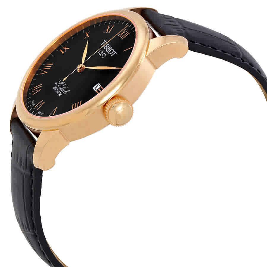 商品Tissot|天梭力洛克系列瑞士黑盘皮带休闲男士机械腕表,价格¥2887,第4张图片详细描述