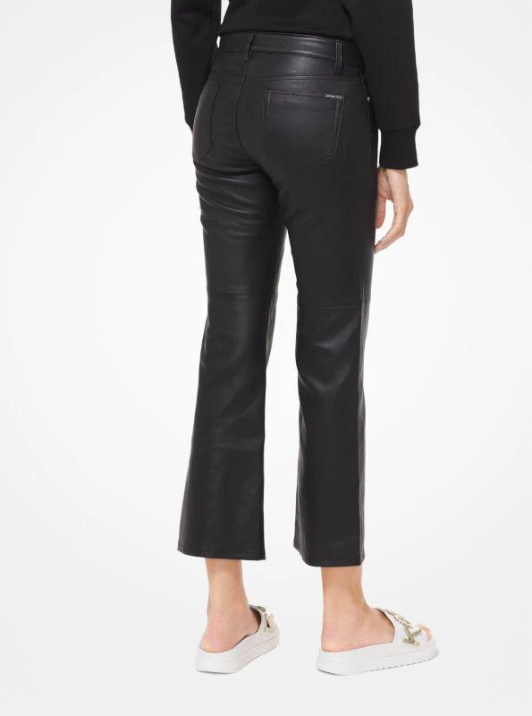 商品Michael Kors|Izzy Leather Cropped Flared Pants,价格¥557,第2张图片详细描述