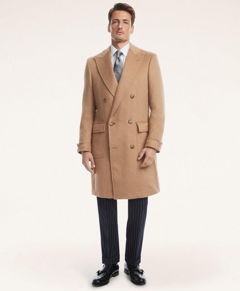 Camel Hair Peak Lapel Coat商品第1张图片规格展示