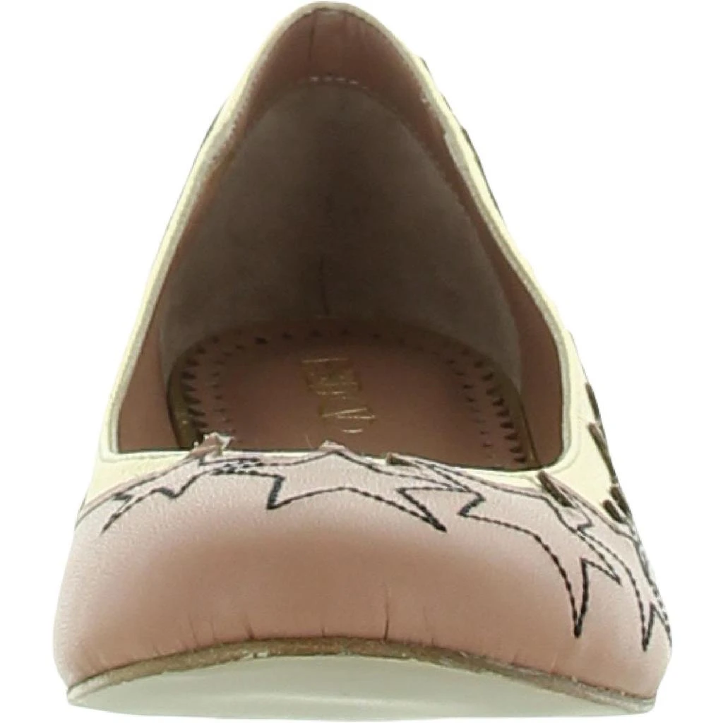 商品RED Valentino|Red Valentino Womens Leather Metallic Ballet Flats,价格¥919,第5张图片详细描述