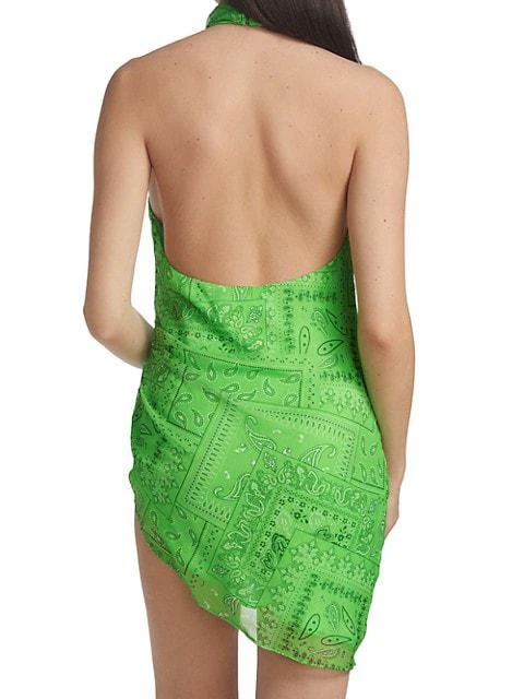 商品Amanda Uprichard|Samba Handkerchief Print Minidress,价格¥434,第5张图片详细描述