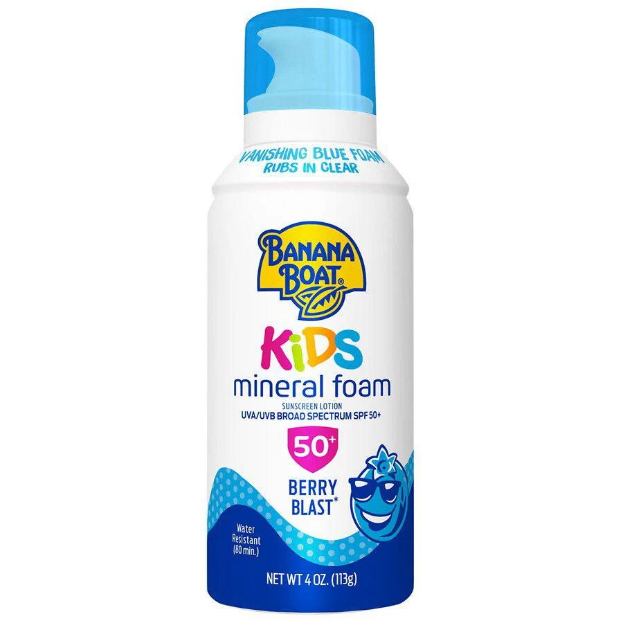 商品Banana Boat|Kids Mineral Foam Berry Blast 防晒乳液 SPF 50+ ,价格¥109,第1张图片