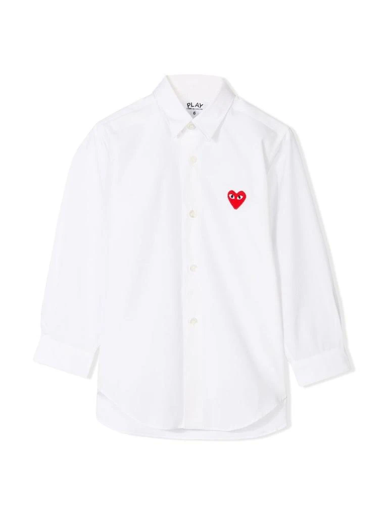 商品Comme des Garçons Play Kids|Comme des Garçons Play Kids Heart Patch Shirt,价格¥913,第1张图片