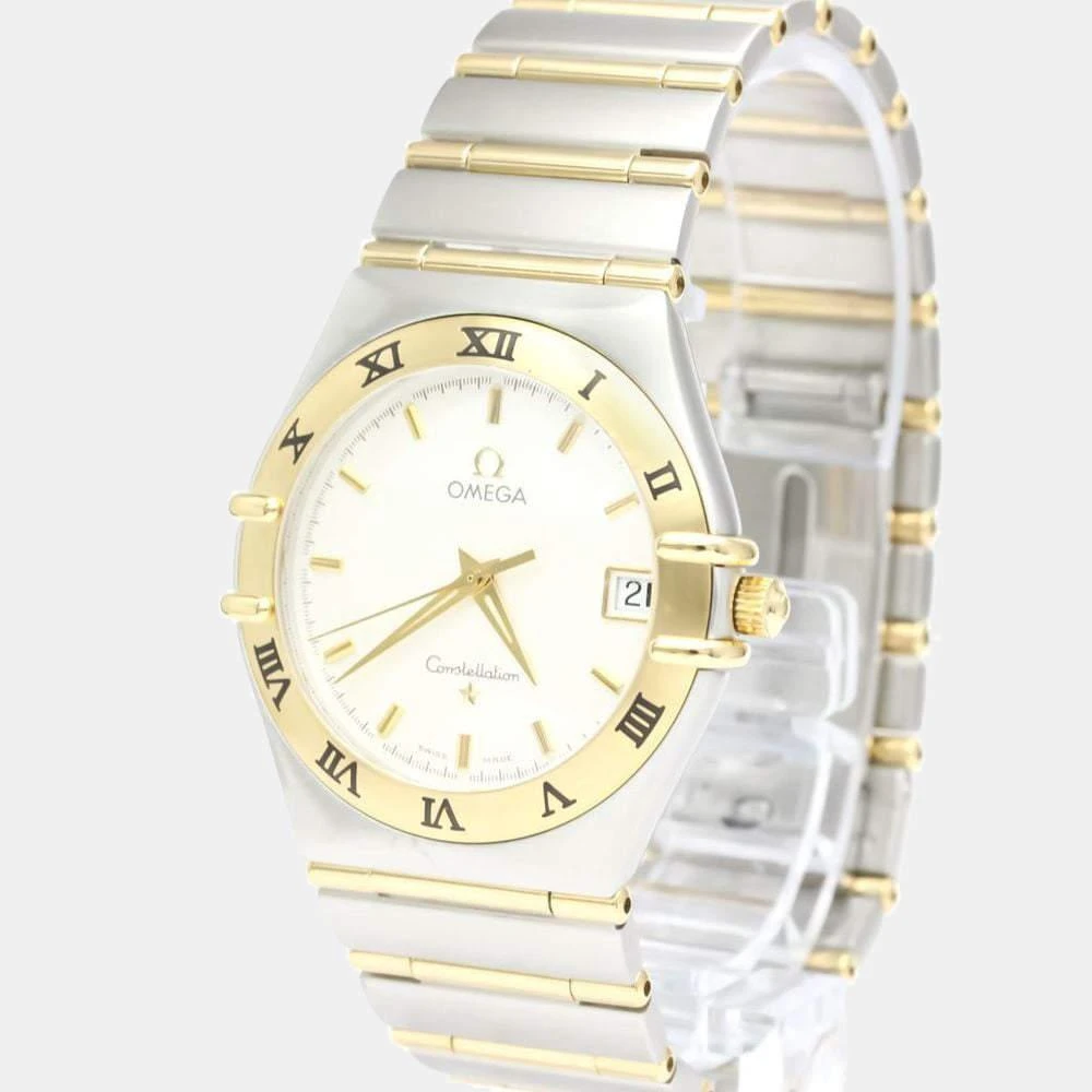 商品[二手商品] Omega|Omega Silver 18k Yellow Gold And Stainless Steel Constellation 1212.30 Quartz Men's Wristwatch 33 mm,价格¥6934,第1张图片