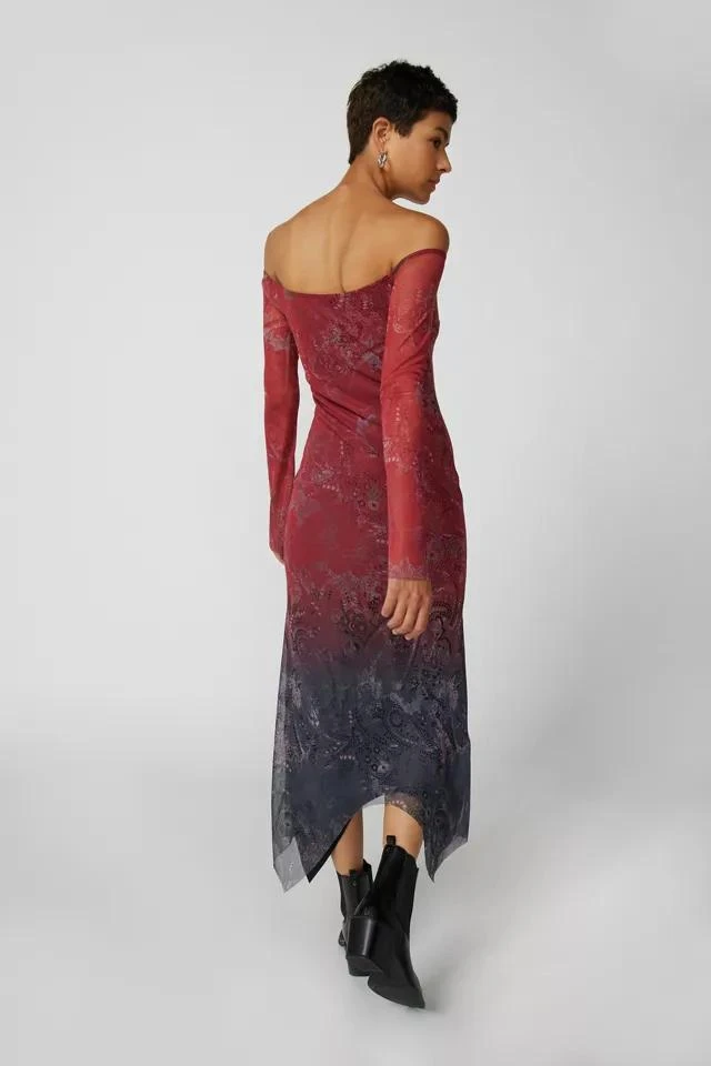 商品Urban Outfitters|UO Maya Mesh Off-The-Shoulder Midi Dress,价格¥677,第5张图片详细描述