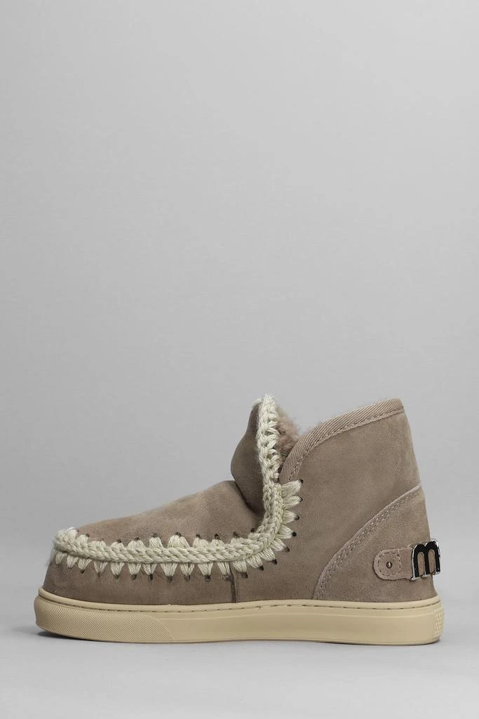 商品Mou|Mou Eskimo Sneaker Low Heels Ankle Boots In Taupe Suede,价格¥1810,第3张图片详细描述