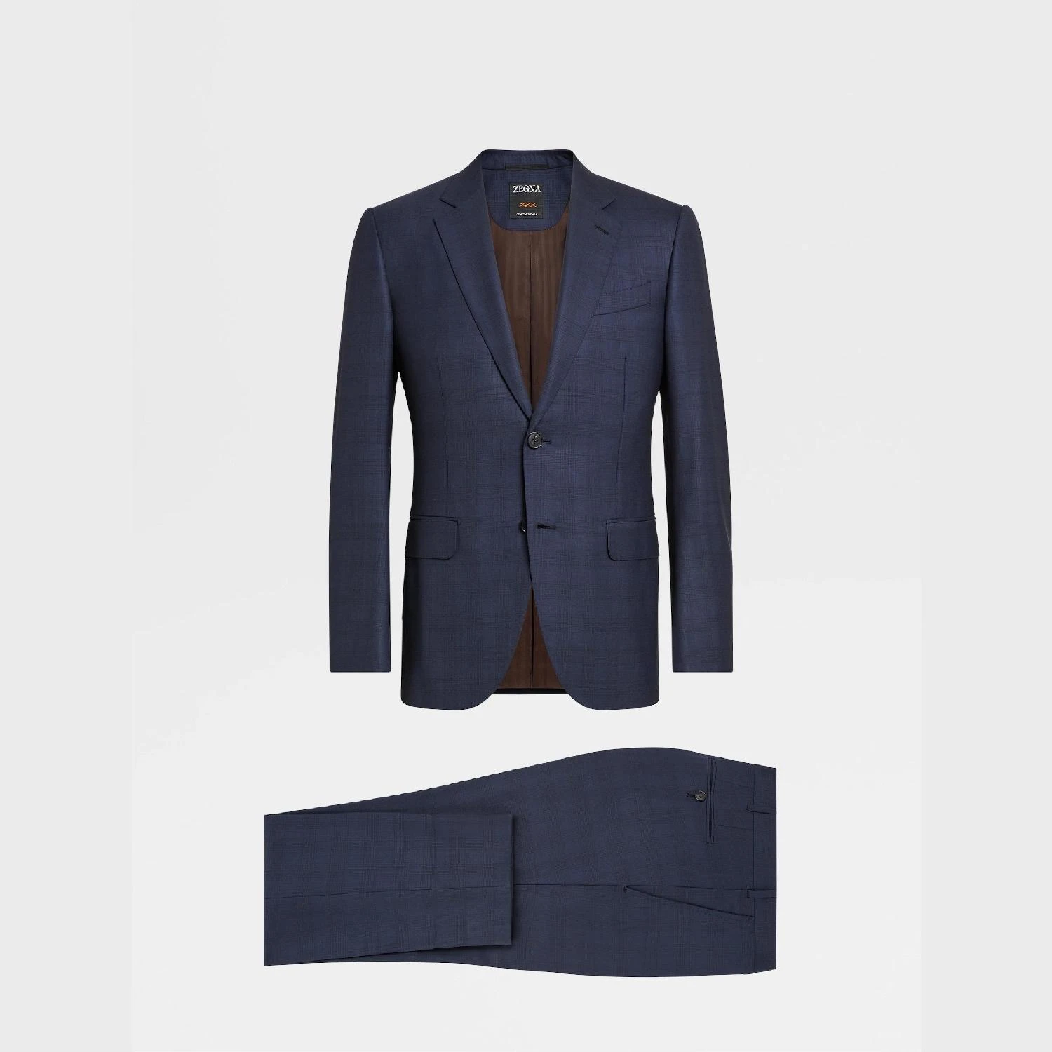 商品Zegna|【预售】 杰尼亚 24秋冬 男士 西服套装 NAVY BLUE PRINCE OF WALES CENTOVENTIMILA WOOL SUIT C22N01-21L2N5,价格¥53437,第1张图片