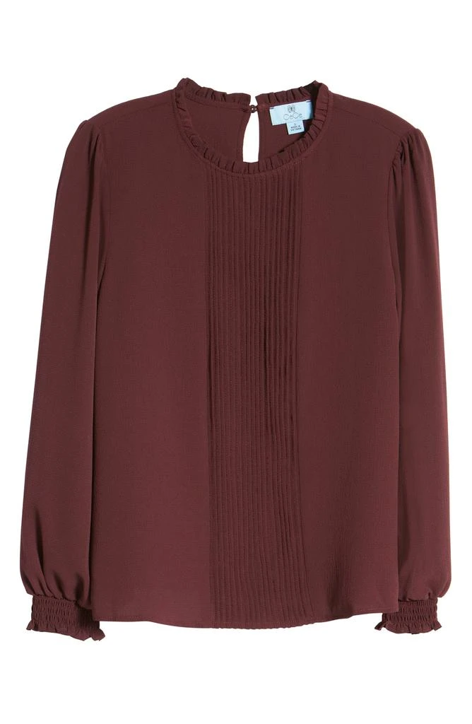 商品CeCe|Pintucked Smocked Cuff Chiffon Top,价格¥162,第4张图片详细描述