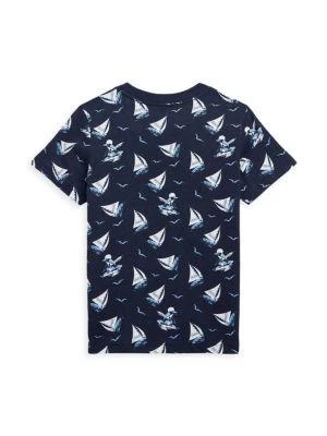 商品Ralph Lauren|Little Boy's & Boy's Polo Bear Sailboat Cotton T-Shirt,价格¥127,第2张图片详细描述