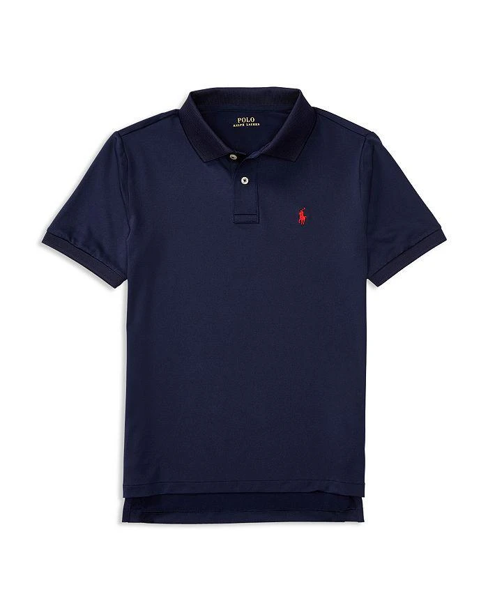 商品Ralph Lauren|Boys' Stretch Lisle Solid Polo Shirt - Little Kid, Big Kid,价格¥371,第1张图片