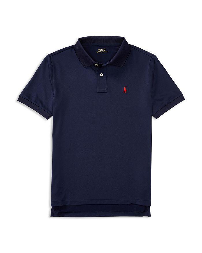商品Ralph Lauren|Boys' Stretch Lisle Solid Polo Shirt - Little Kid, Big Kid,价格¥331,第1张图片