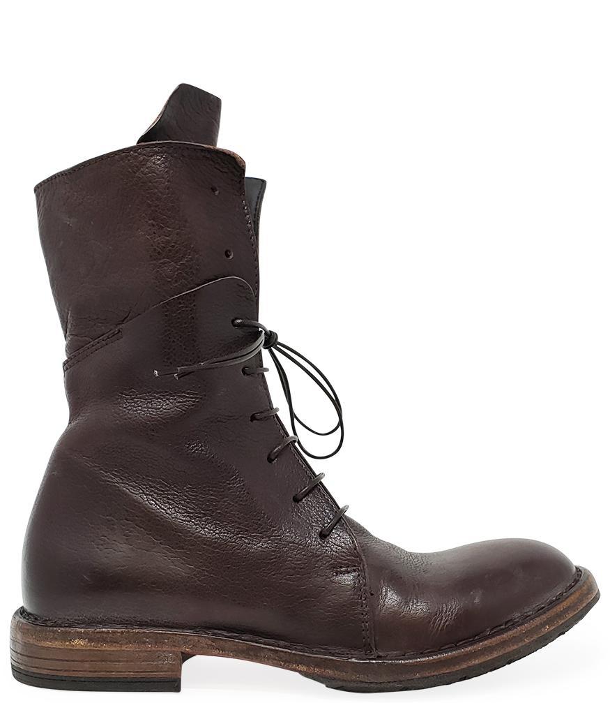 Moma Brown Leather Mid Calf Boot商品第1张图片规格展示