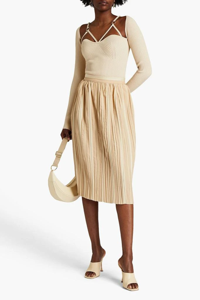 商品Khaite|Sylvia pleated jacquard midi skirt,价格¥1755,第2张图片详细描述