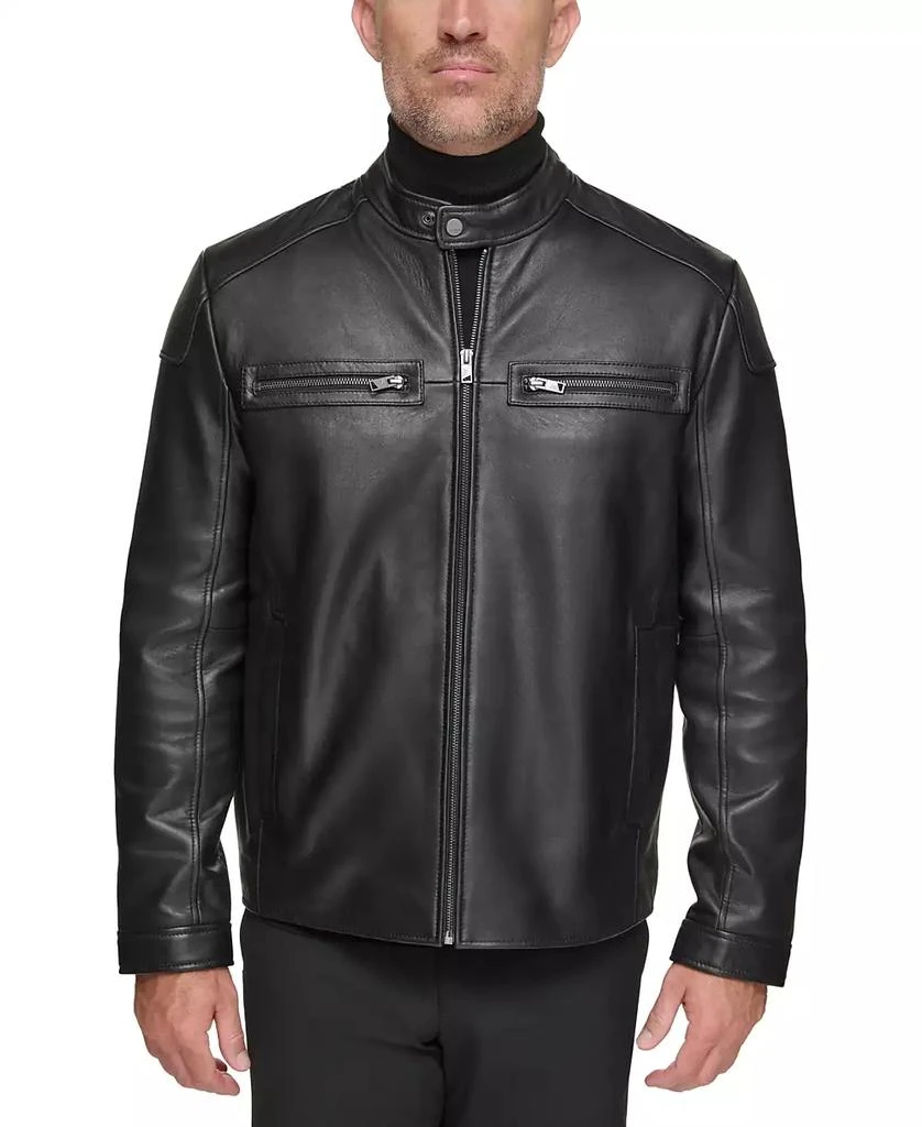 商品Marc New York by Andrew Marc|Men's Bantam Racer Style Lamb Leather Jacket,价格¥1767,第1张图片