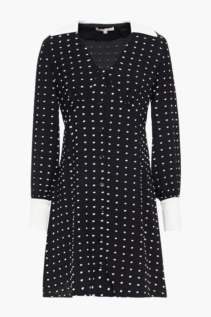 商品Maje|Randi polka-dot fil coupé crepe mini dress,价格¥440,第3张图片详细描述