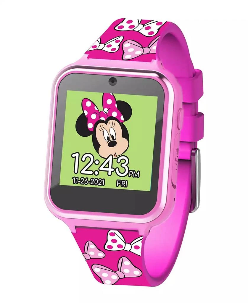 商品Accutime|Minnie Mouse Kid's Touch Screen Pink Silicone Strap Smart Watch, 46mm x 41mm,价格¥277,第1张图片