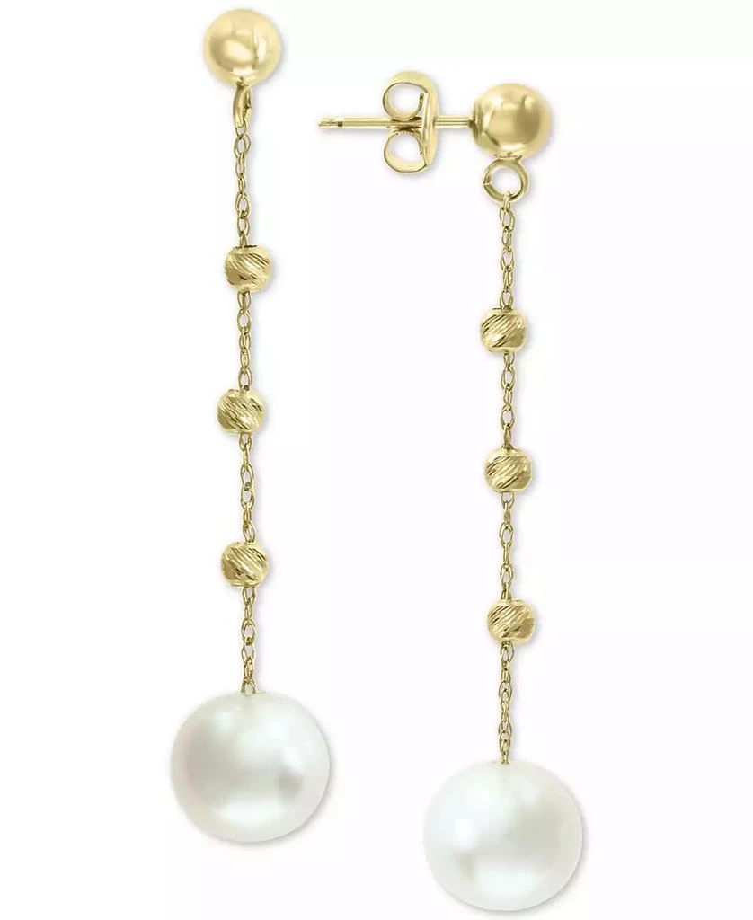 商品Effy|EFFY® Cultured Freshwater Pearl (8mm) Beaded Drop Earrings in 14k Gold,价格¥1778,第2张图片详细描述