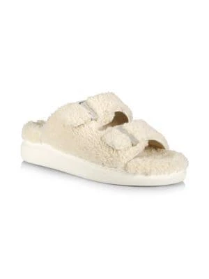 商品Alexander McQueen|Shearling Slide Sandals,价格¥1367,第2张图片详细描述