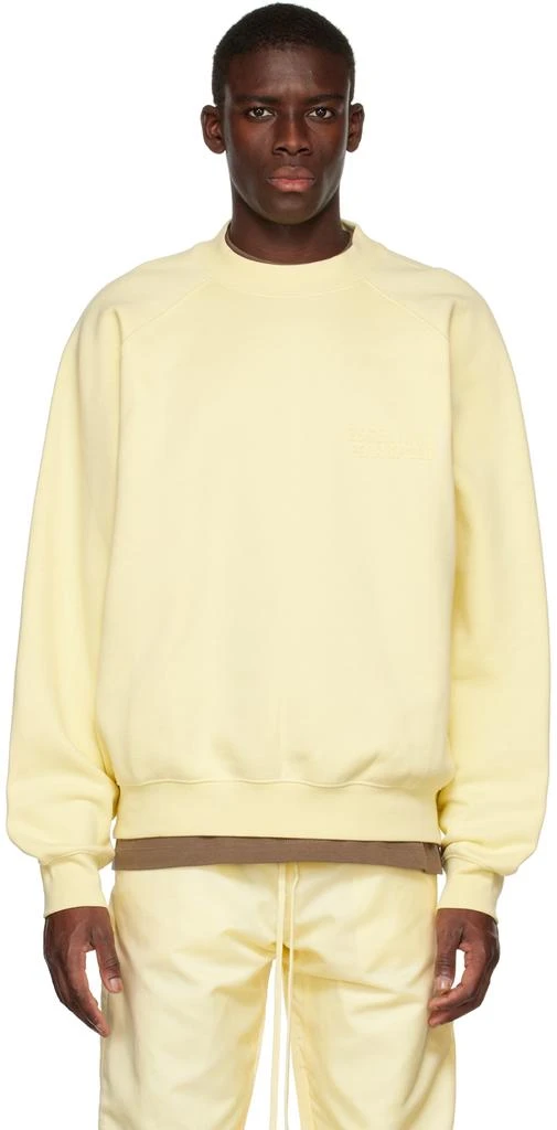 商品Essentials|Yellow Crewneck Sweatshirt,价格¥639,第1张图片