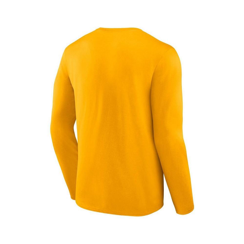 商品Fanatics|Men's Branded Gold Nashville Predators Authentic Pro Core Collection Secondary Long Sleeve T-shirt,价格¥251,第4张图片详细描述