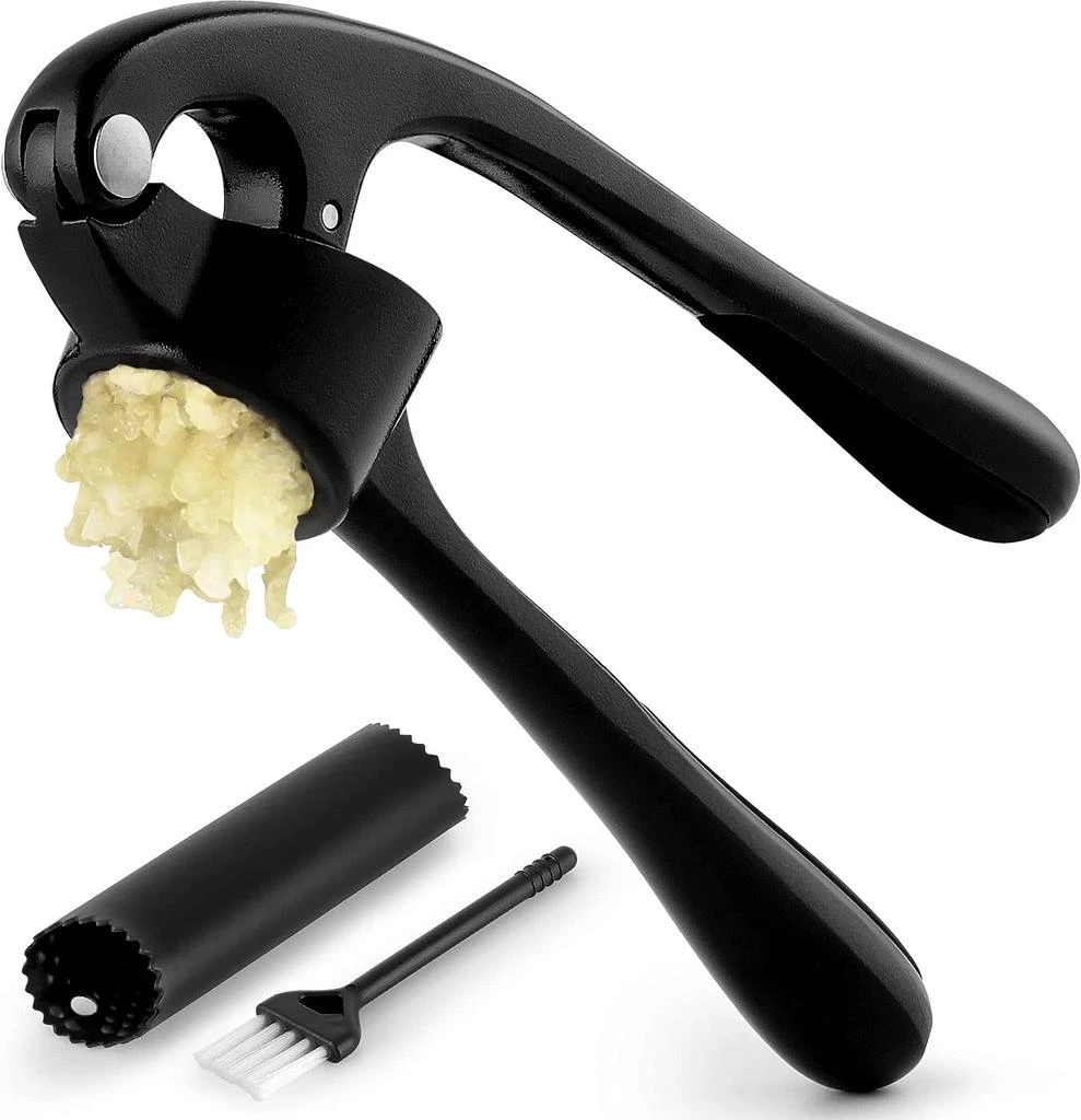 商品Zulay Kitchen|Garlic Press with Silicone Peeler and Brush,价格¥136,第1张图片