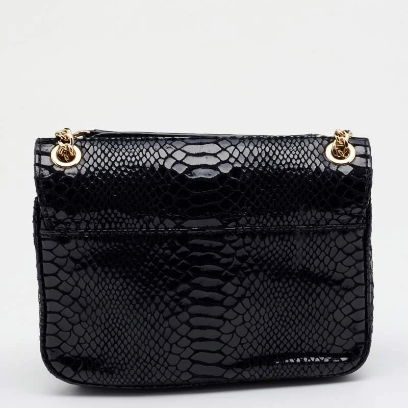 商品[二手商品] Michael Kors|Michael Kors Black Python Effect Leather Sloan Shoulder Bag,价格¥814,第4张图片详细描述