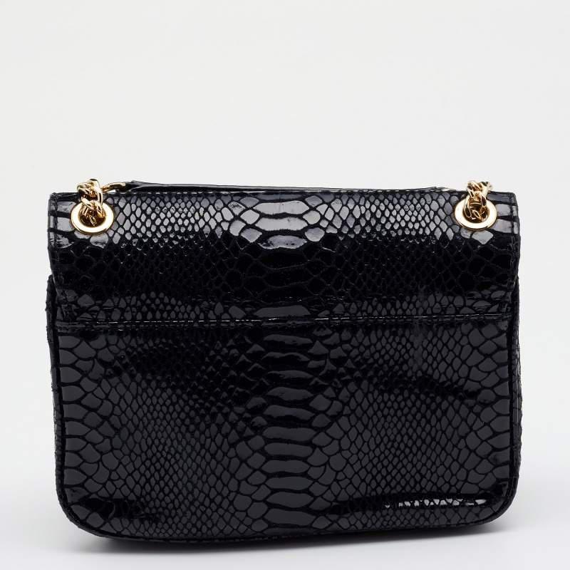 商品[二手商品] Michael Kors|Michael Kors Black Python Effect Leather Sloan Shoulder Bag,价格¥1003,第6张图片详细描述