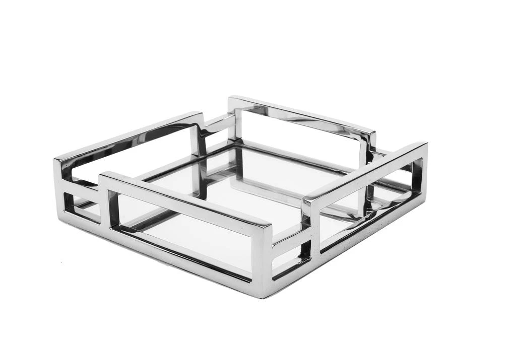 商品Classic Touch Decor|Square Mirror Napkin Holder with Layered Loop Design,价格¥297,第1张图片