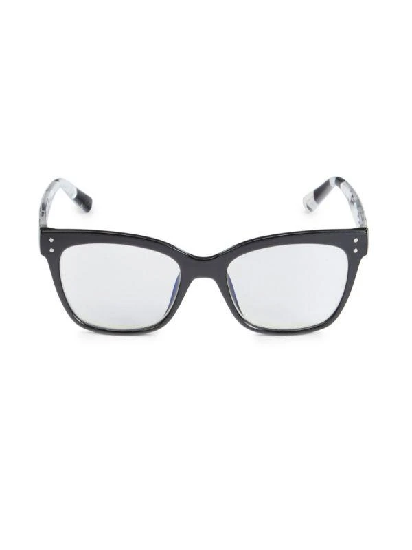 商品Oscar de la Renta|55MM Square Blue Light Blocking Reading Glasses,价格¥151,第1张图片