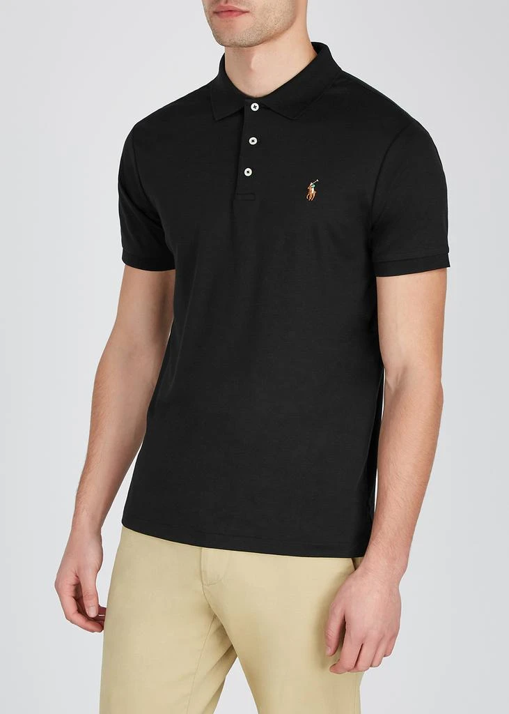 商品Ralph Lauren|Black slim Pima-cotton polo shirt,价格¥1331,第2张图片详细描述