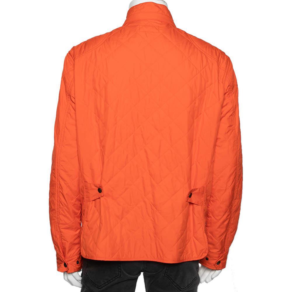 商品[二手商品] Ralph Lauren|Polo Ralph Lauren Orange Synthetic Quilted Cadwell Bomber Jacket XL,价格¥3390,第5张图片详细描述