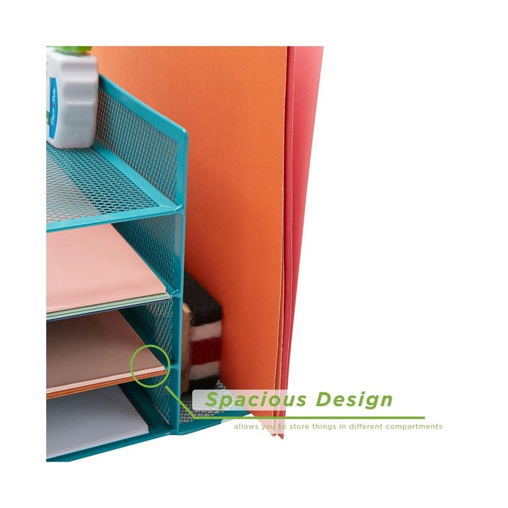 Desk Organizer with Side Storage Compartments, Great For Office, School, Teachers 商品